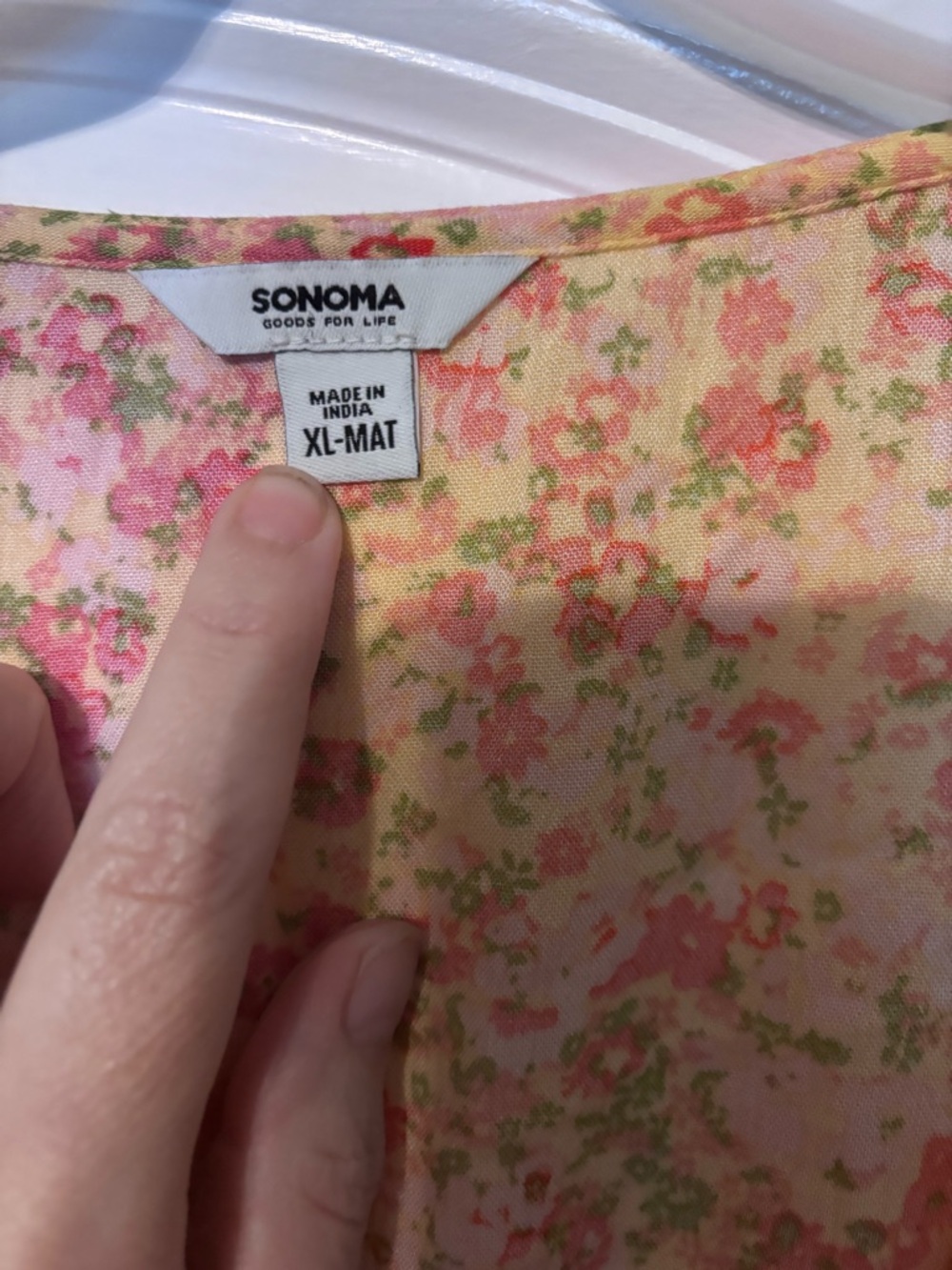 Sonoma Floral Wrap Dress Boho Cottagecore Midi Ruffle Hem Size XL - Picture 6 of 13
